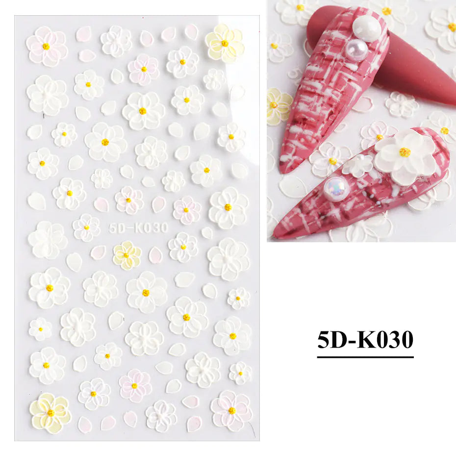3D nagelklistermärken Fjärilsnagelklistermärken Brudspets